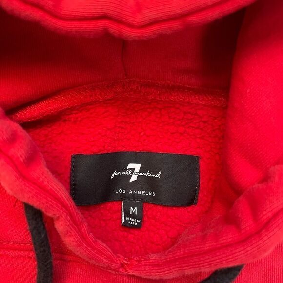 7N For All Mankind Dream Your Future Pullover Hoodie Men Medium Red - Picture 6 of 7
